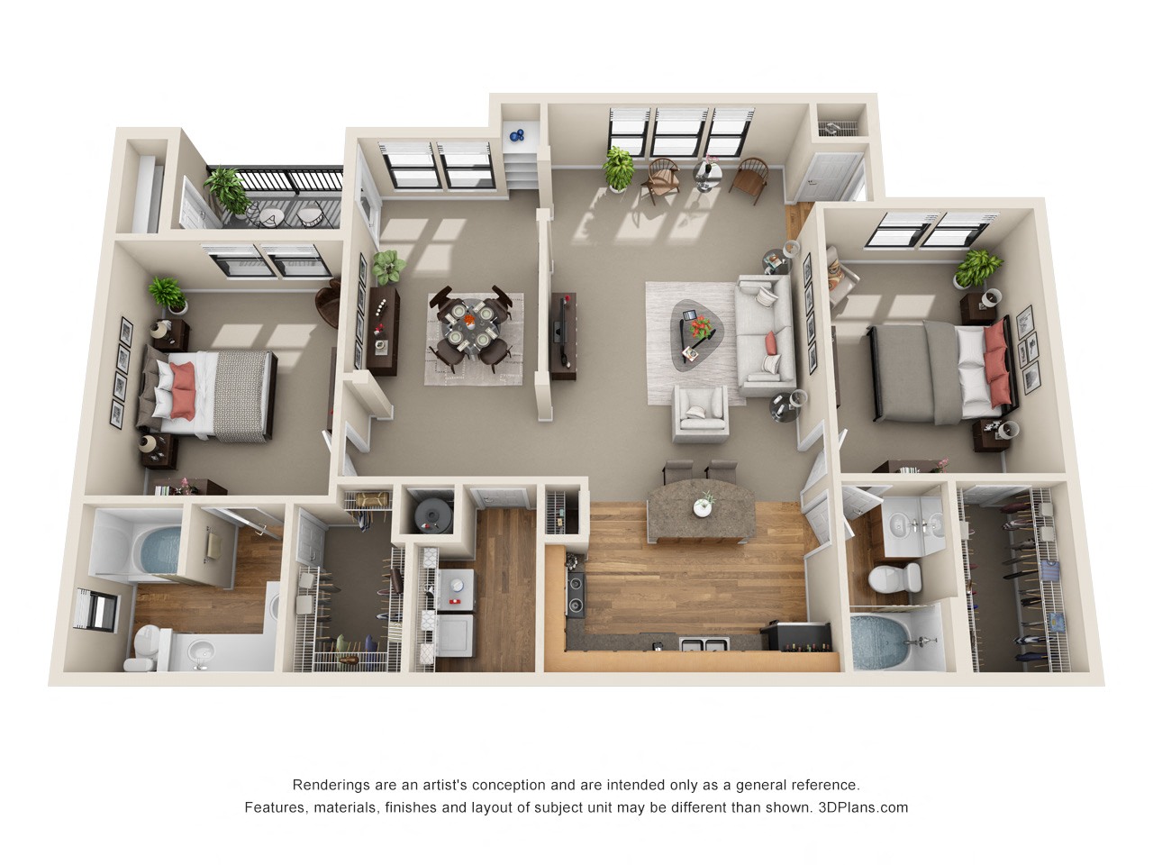 Deerwood - B3 Floor Plan at The Verandah, Austin, TX, 78726